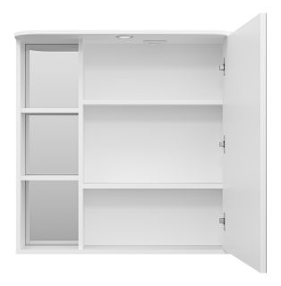 Зеркальный шкаф с подсветкой Misty Венера правый 80см белый